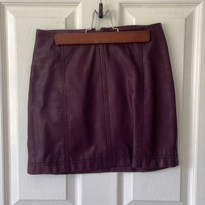 Free People Faux Leather Mini Skirt